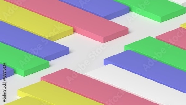 Obraz background wallpaper backdrop colorful tiles 3d render