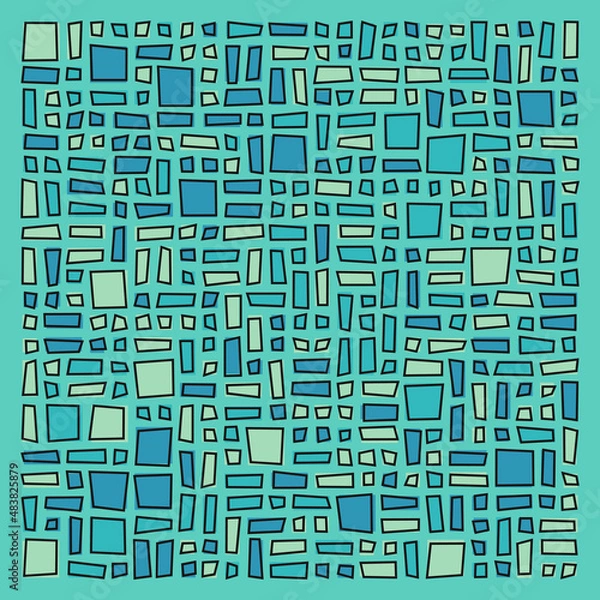 Fototapeta Offset Quads generative art background art illustration