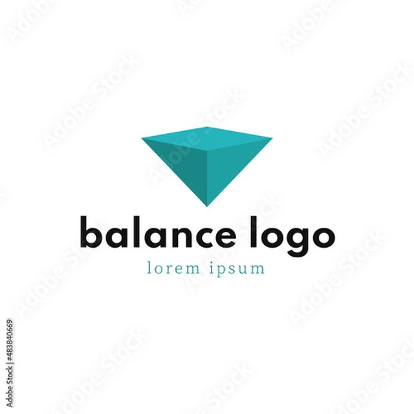 Fototapeta Balance logo made with inverted pyramid
