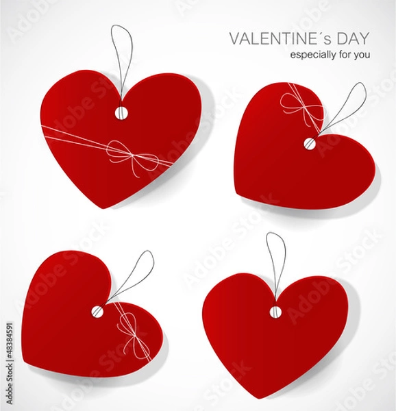 Fototapeta Valentine's day tags
