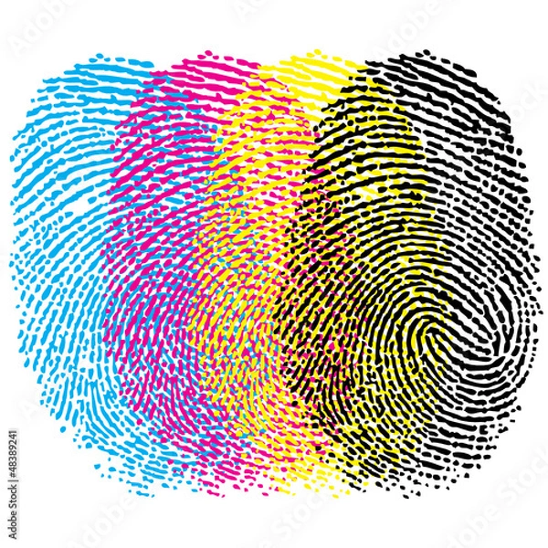 Obraz ODCISK PALCÓW CMYK