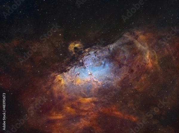 Fototapeta The Pillars of Creation in the Eagle Nebula