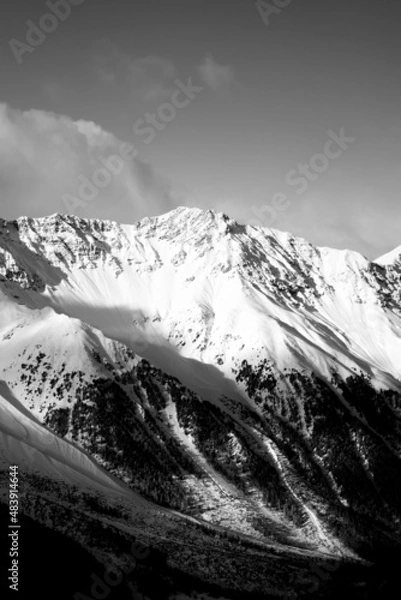 Obraz Snowy peaks BW