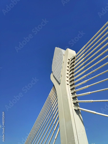 Obraz The new bridge connecting the traditional old and new hi tech regions of Hyderabad city in India