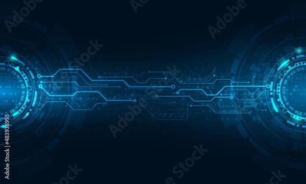 Fototapeta background hi-technology and vector abstract connecting network graphic.