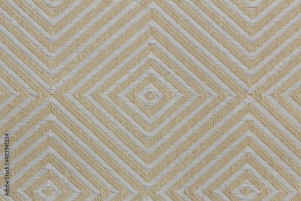 Fototapeta texture of jacquard fabric with geometric pattern