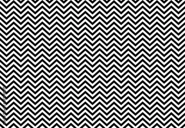 Fototapeta Zig zag seamless pattern. Geometric line pattern. Zigzag chevron background. Black-white abstract texture. Wavy background. Vector