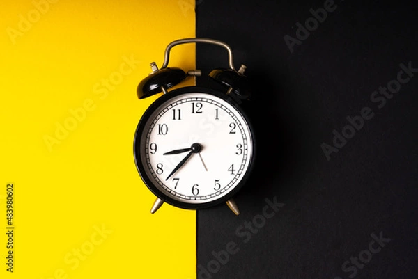 Fototapeta Clock from top view with time concept.