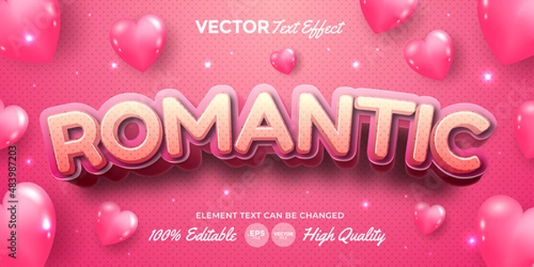 Obraz Romantic Text Effect