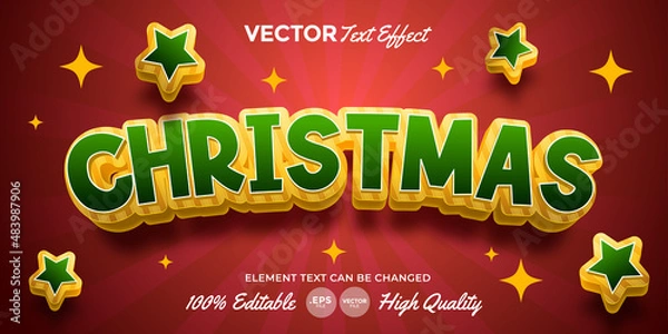 Obraz Christmas Text Effect