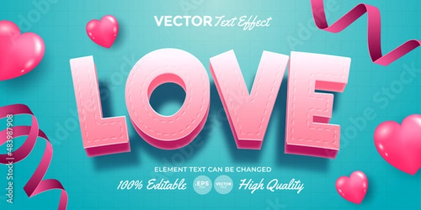 Obraz Love Text Effect