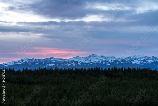 Obraz sunset in the mountains