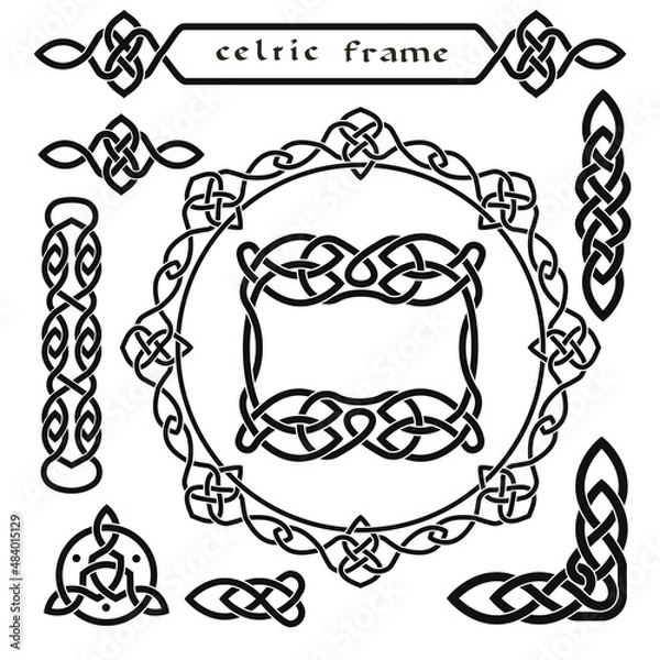 Obraz celtic symbols, frames and ornament
