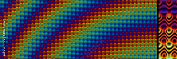 Fototapeta Abstract colorful backgroun, rainbow decoration in wave style. 