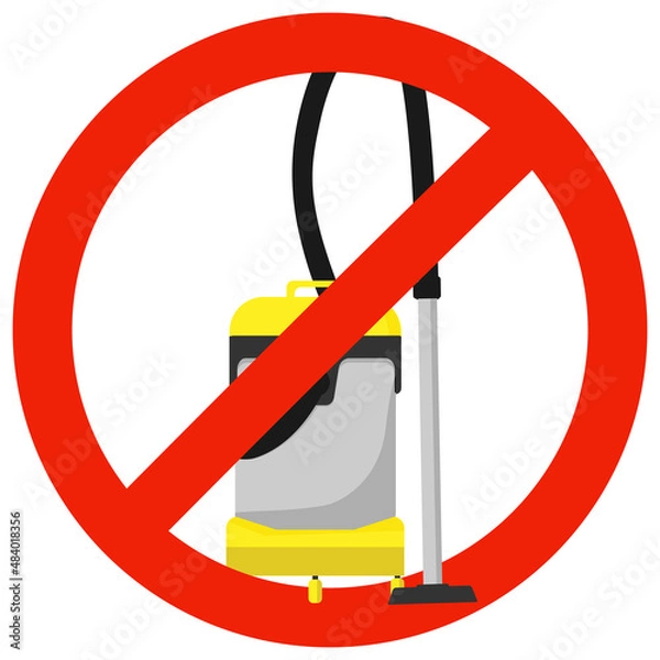 Obraz Yellow vacuum cleaner isometric 3d icon