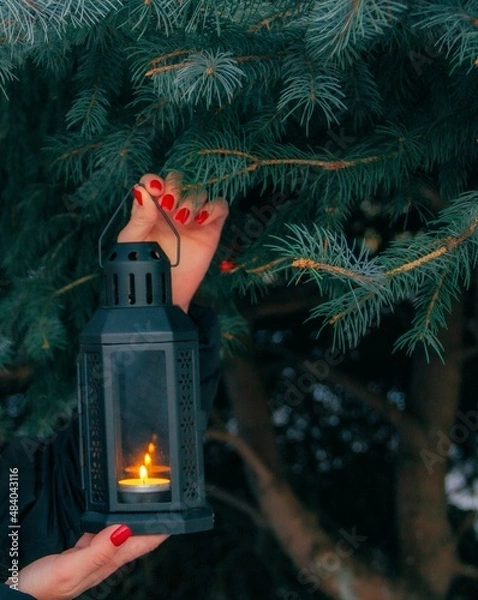 Obraz christmas tree with candles