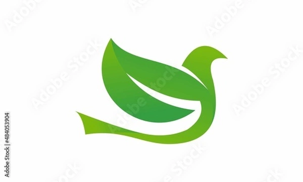Obraz Nature Leaf bird logo Vector