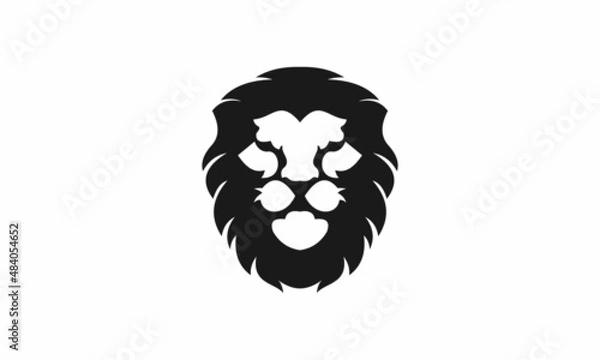 Obraz Head lion silhouette logo vector image