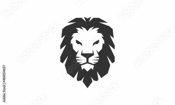 Obraz Head lion silhouette vector image