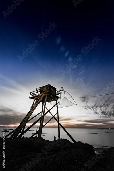 Fototapeta pêcherie sous les éroiles