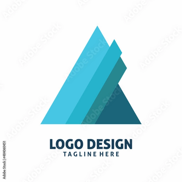 Obraz triangle prism chart logo design