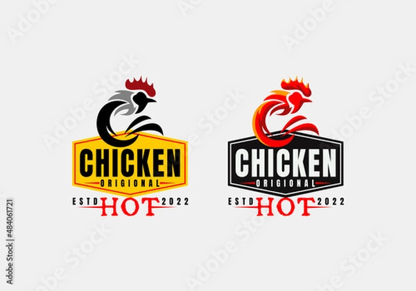 Obraz Logo Chicken Hot Vector Illustration Template Good for Any Industry