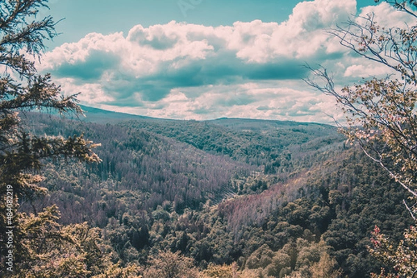Obraz mountains sky clouds Harz Germany