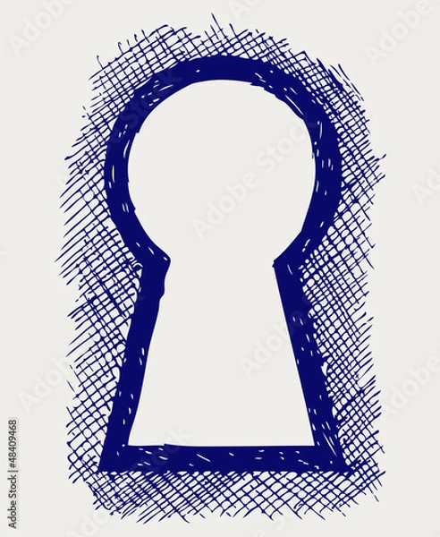 Obraz Keyhole. Doodle style