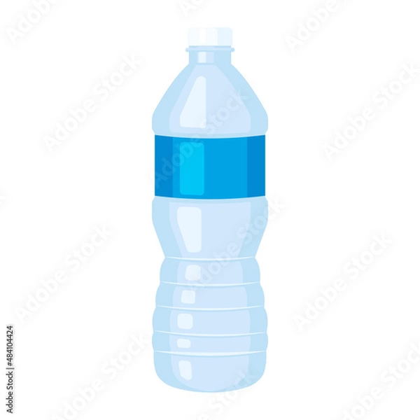 Obraz water plastic bottle Cartoon vector illustration isolated object