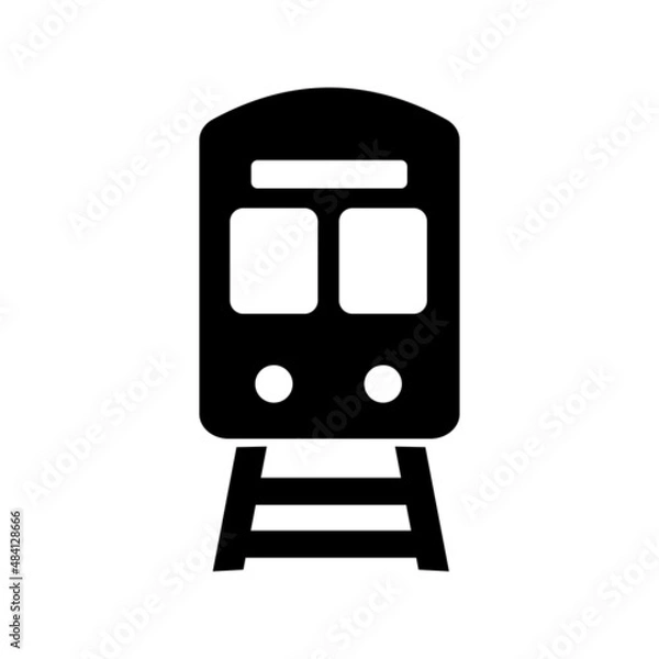 Obraz Train icon. Pictogram isolated on white. Design on white background.