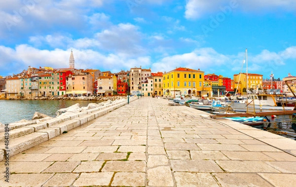 Obraz stare miasto Istrii w Porec w Chorwacji.