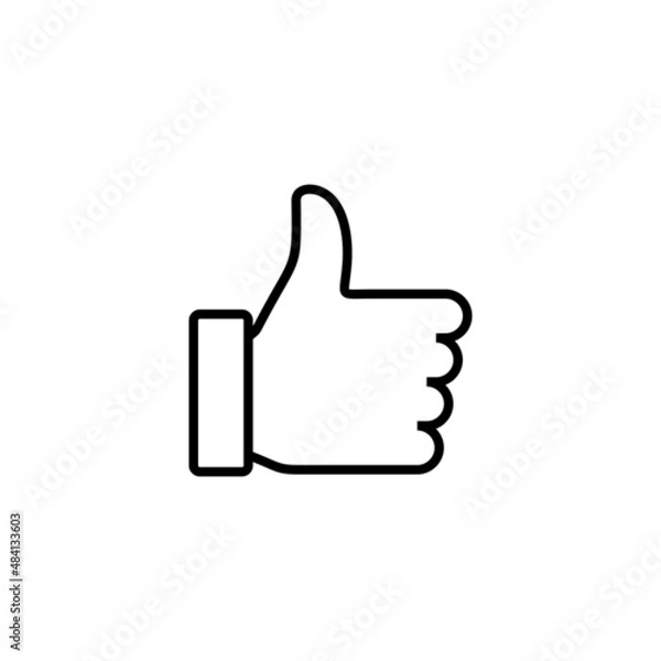 Fototapeta Like icon. Thumbs up sign and symbol. Hand like