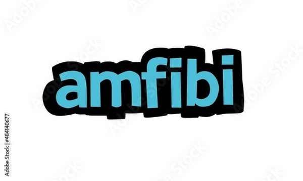 Fototapeta AMFIBI writing vector design on white background