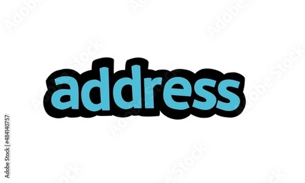 Fototapeta ADDRESS writing vector design on white background
