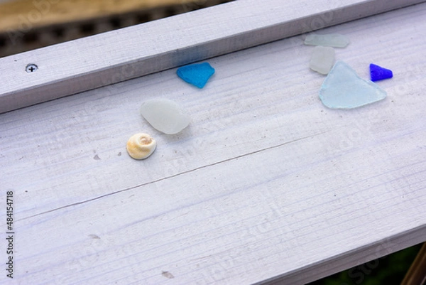 Fototapeta おしゃれなテラスの手すりと飾り