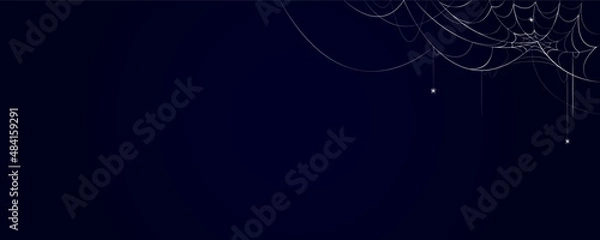 Obraz Spider web. Banner. Halloween background