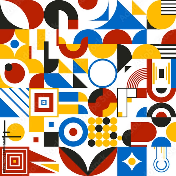 Fototapeta Bauhaus seamless pattern