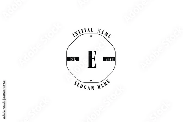 Fototapeta Stylish and Elegant luxurious logo of letter E with polygon for company name or initial name.