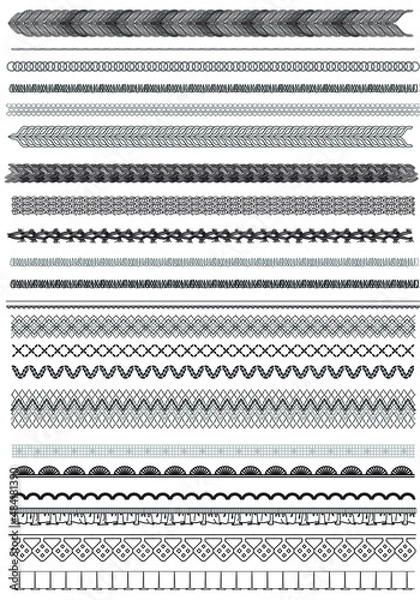 Obraz black and white lace