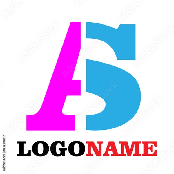 Fototapeta logo design for company with simple concept