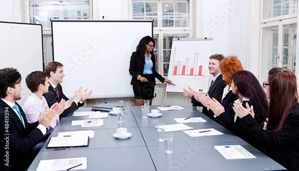 Obraz Geschäftsleute bei einer Presentation in einem Konferenz