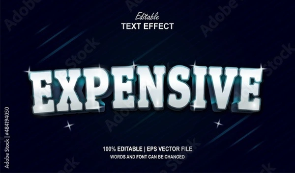 Fototapeta Expensive Editable Text Effect Style