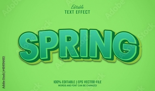 Fototapeta Spring Editable Text Effect Style