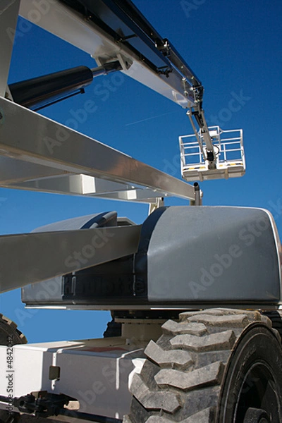 Obraz Crane for lifting with big wheels