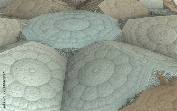 Obraz Bizarre 3d fractal landscape with recursive structures. (3D Rendering)