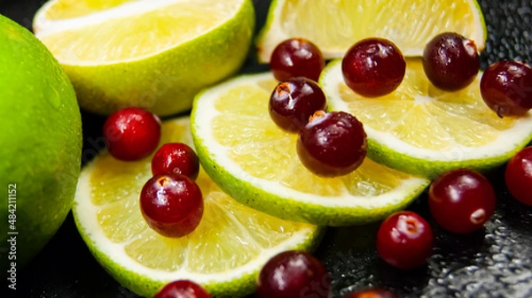Obraz Lime with cranberries
