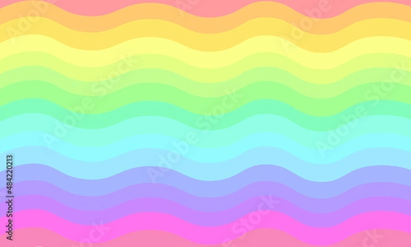 Fototapeta Colorful cursive stripes cute pattern background Free Vector