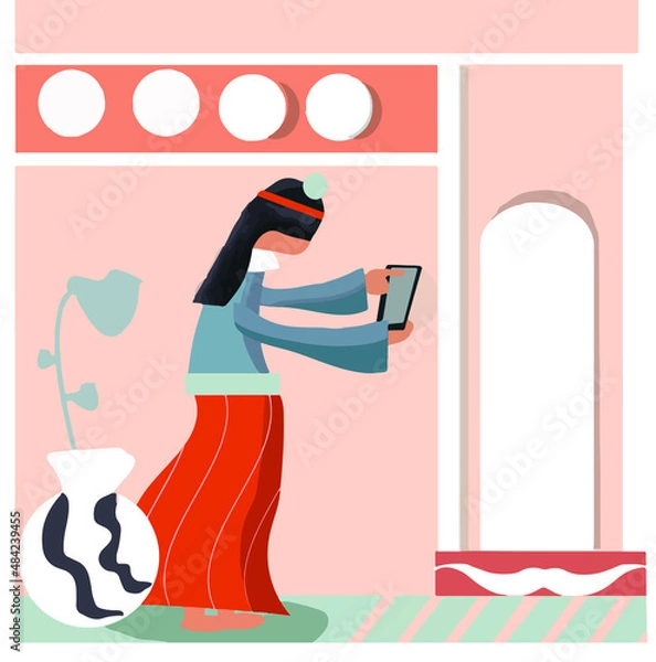 Obraz Girl in the interior.