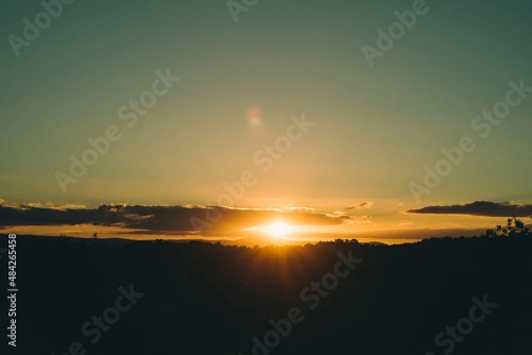 Obraz sunset over the river