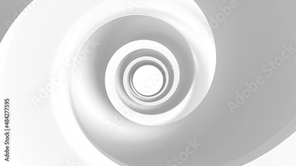 Obraz background white tunnel minimal abstract endless 3d render